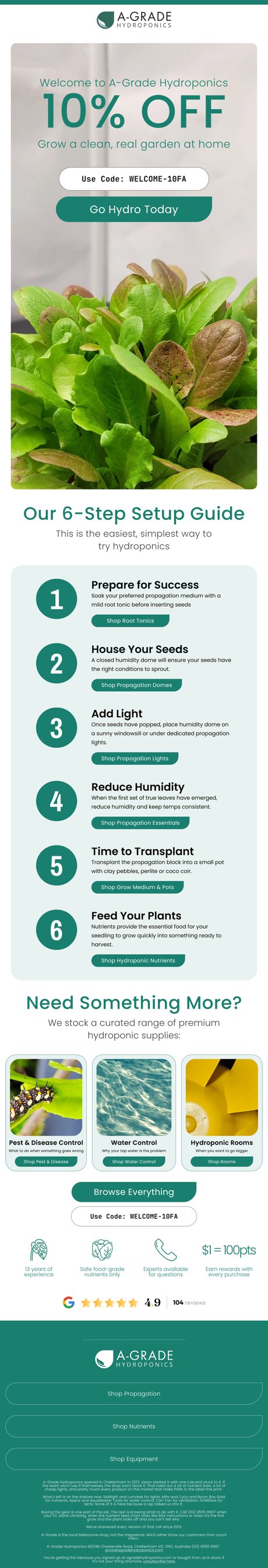 A-Grade Hydroponics — Welcome